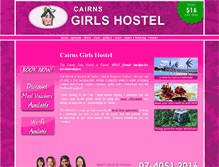 Tablet Screenshot of cairnsgirlshostel.com.au